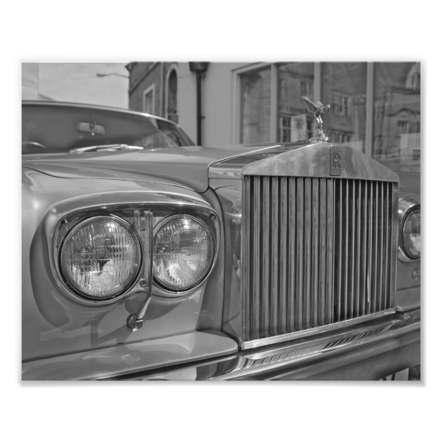 Black and White Rolls Royce Photo Print (Front)