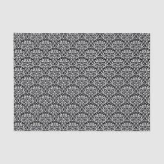 Black and White Rose Floral Damask Tissue Paper