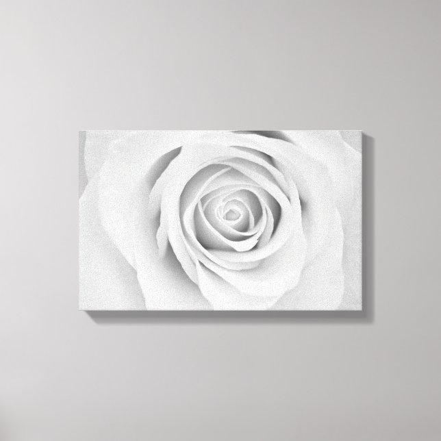 Black and white rose flower Canvas print (Front)