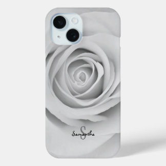 Black and White Rose flower Phone case