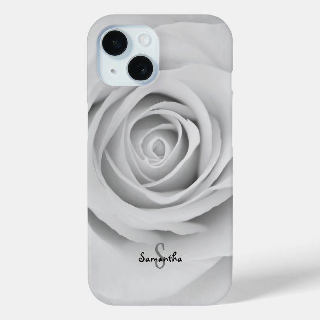 Black and White Rose flower Phone case (Back)