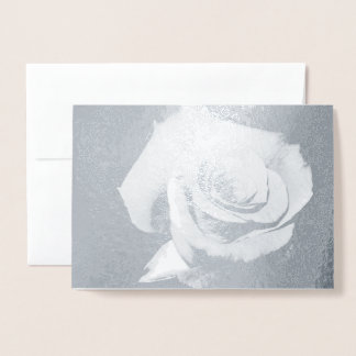 Black and White ROSE Foil Card