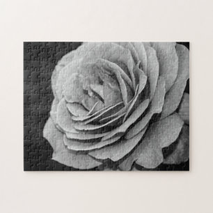 Black and White Rose Jigsaw Puzzle