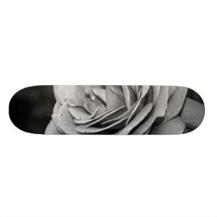 Black and White Rose Skateboard