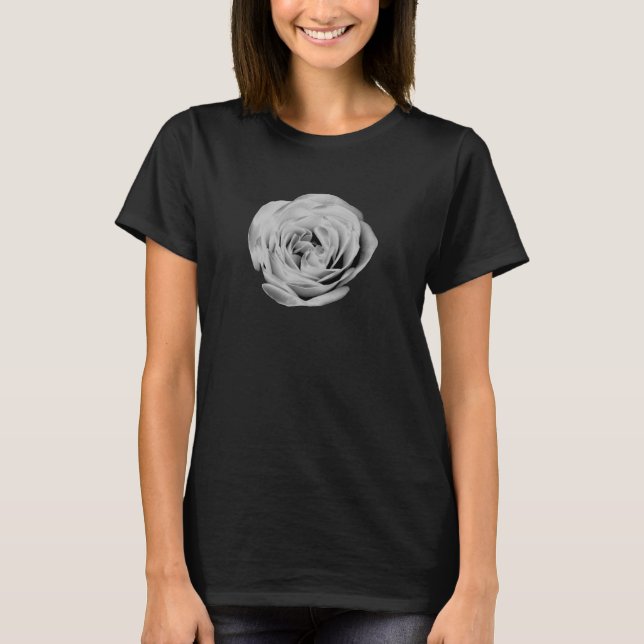 Black and White Rose Women's T-Shirt (Front)