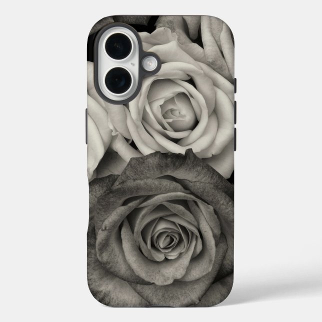 Black and White Roses Case-Mate iPhone Case (Back)