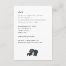 Black and White Roses Wedding Details