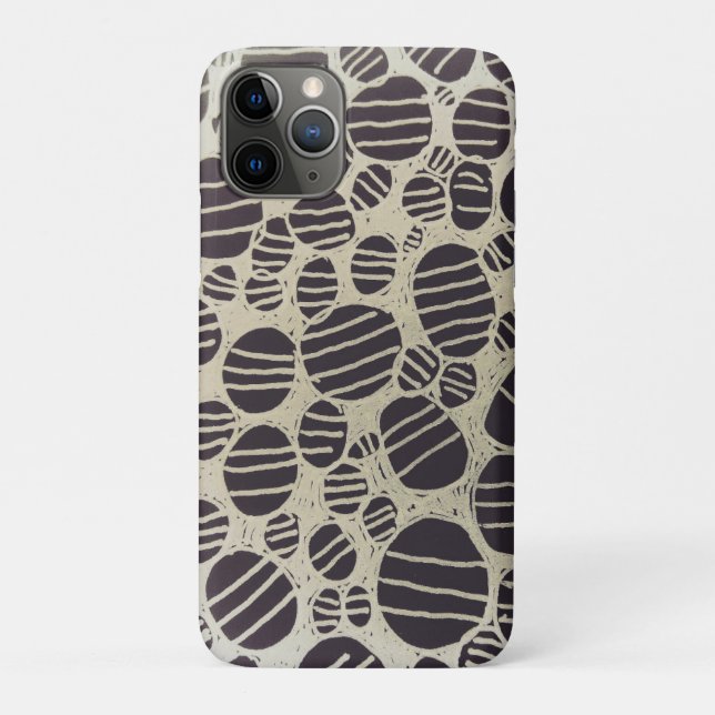 Black and white round abstract art design Case-Mate iPhone case (Back)
