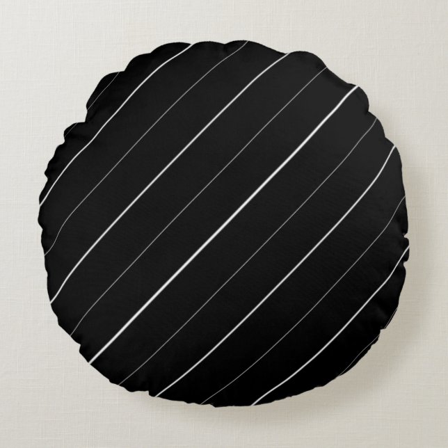 Black And White Round Cushion (Front)
