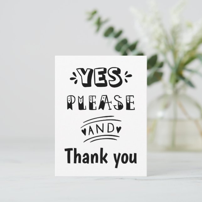 Black and White RSVP Generic  Postcard (Standing Front)