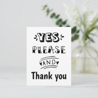 Black and White RSVP Generic  Postcard