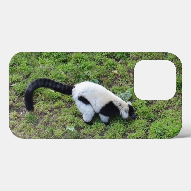 Black-and-white Ruffed Lemur #1 iPhone 13 Pro Case (Back (Horizontal))