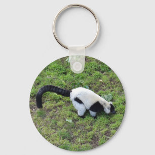 Black-and-white Ruffed Lemur #1 Keychain