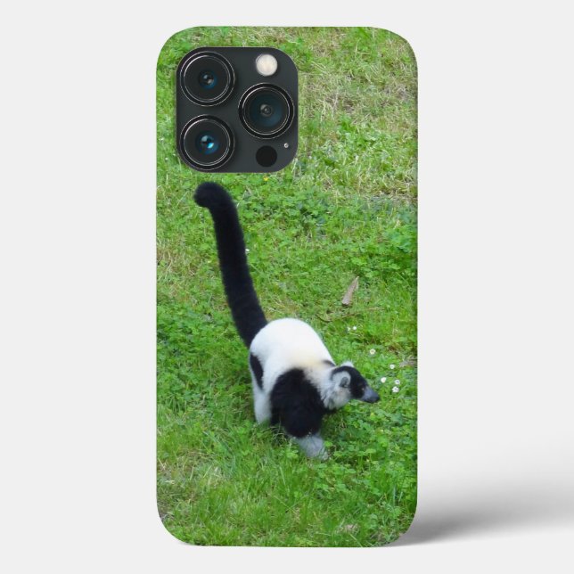 Black-and-white Ruffed Lemur #4 iPhone 13 Pro Case (Back)
