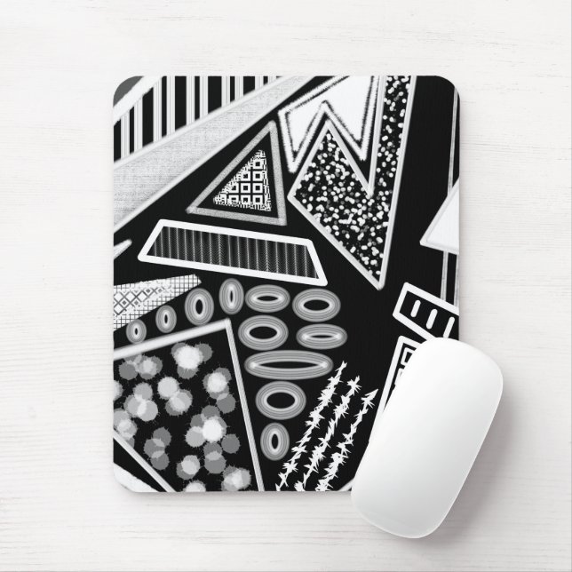 Black And White Runway Fashion 2022 Inspired Mouse Mat (With Mouse)