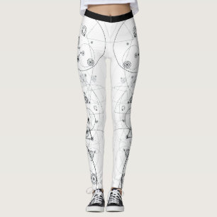 Black and white Sacred geometry leggings