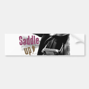 Black and White Saddle Bumper Sticker
