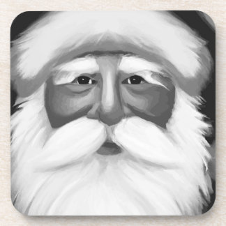 Black and White Santa Claus Coaster