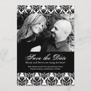 Black and White Save the Date Wedding Template