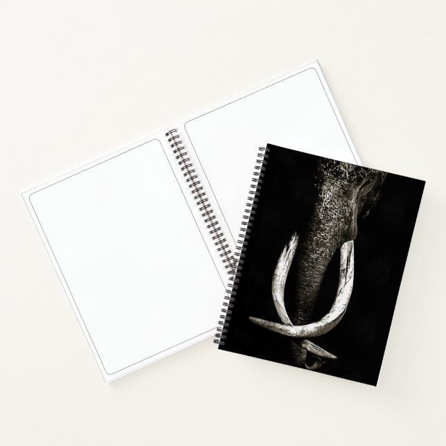 Black and White Save the Elephant Sketch Notebook (Inside)