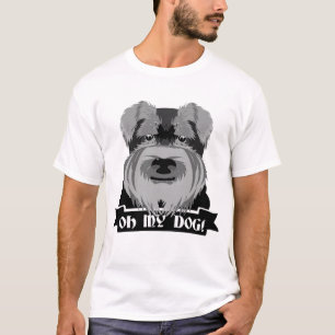 Black and White Schnauzer Oh My Dog T-Shirt