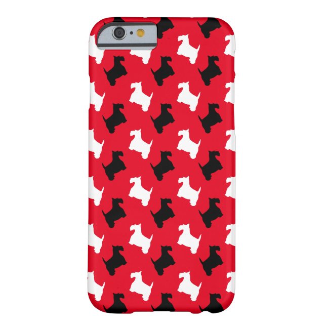 Black and White Scotties Personalise Case-Mate iPhone Case (Back)