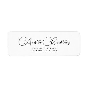 Black and White Script Calligraphy Minimal Wedding