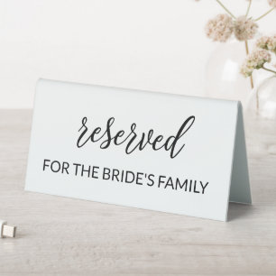 Black And White Script Wedding Reserved