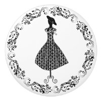 Black and White Sewing Room Bodice Dress Form Cera