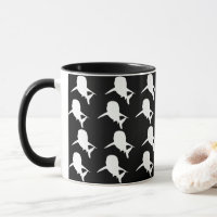 Black and white Shadow fish shark whale pattern