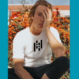 Black and White Shapes Customisable Festival Shirt