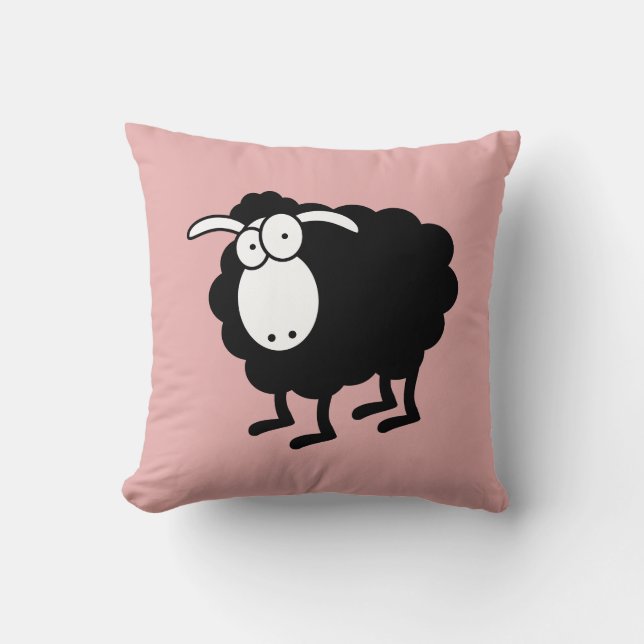 Black and white sheep cushion (Front)