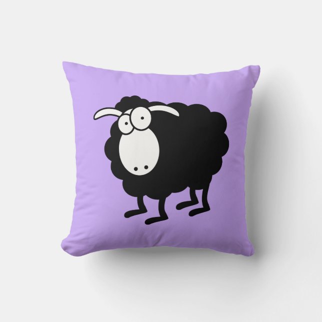 Black and white sheep cushion (Front)