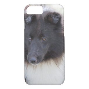 Black and White Sheltie iPhone 8/7 Case