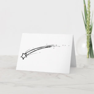 Black and White Shooting Star Card