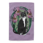 Black and White Short-Haired Cat with Irises