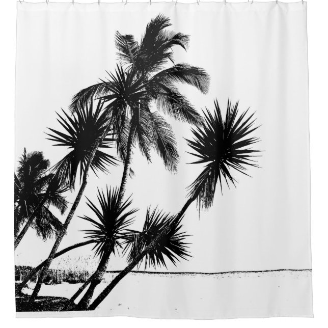 Black and White Shower Curtain (Front)