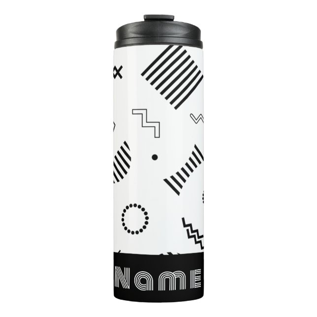 Black And white Signal  Thermal Tumbler (Front)