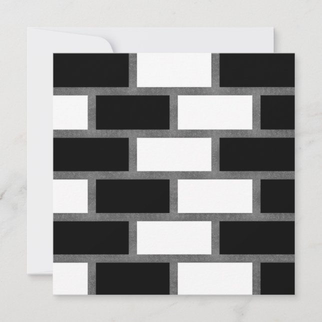 Black And White Sillitoe Tartan Chequered Pattern Holiday Card (Front)