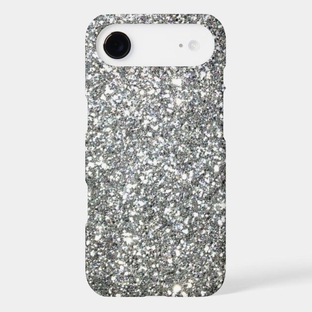 Black and White "Silver" granite Pattern Case-Mate iPhone Case (Back)