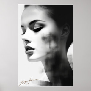 Black and white Simple Art  Poster