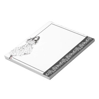 Black and White Simple Cute Anime Boho Notepad