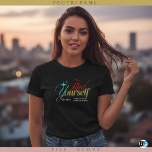 Black and White Simple Elegant "Find Yourself " T-Shirt