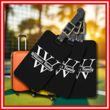 Black and White | Simple Family Name Monogram 