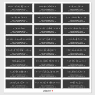 Black and White Simple Formal Wedding Address