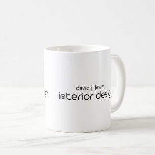 Black and White Simple Interior Design Logo  Coffee Mug