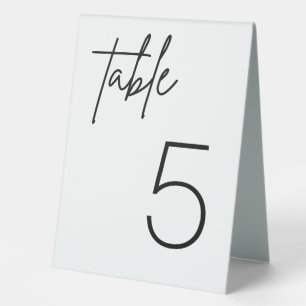 Black and White Simple Minimalist Wedding Table Ta