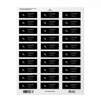 Black And White Simple Monogram Personal Return