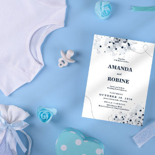 Black and White Simple Wedding Invitation