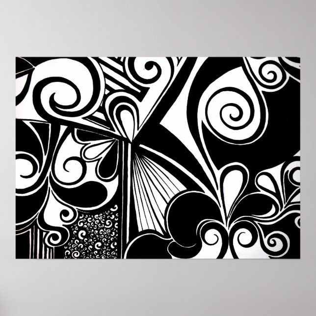 Black and White Simplicity Poster (Front)